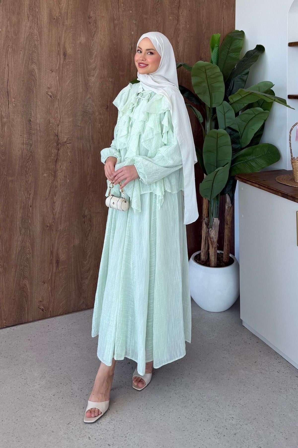 Angelina Fırfırlı Etekli Takım