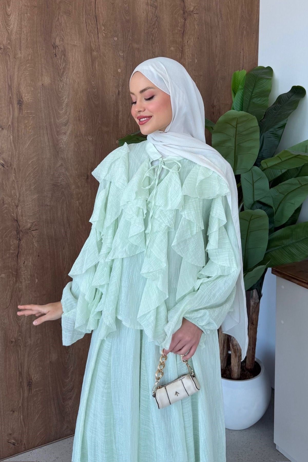 Angelina Fırfırlı Etekli Takım