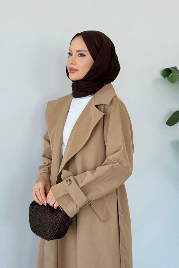 Arka Pile Detaylı Trençkot