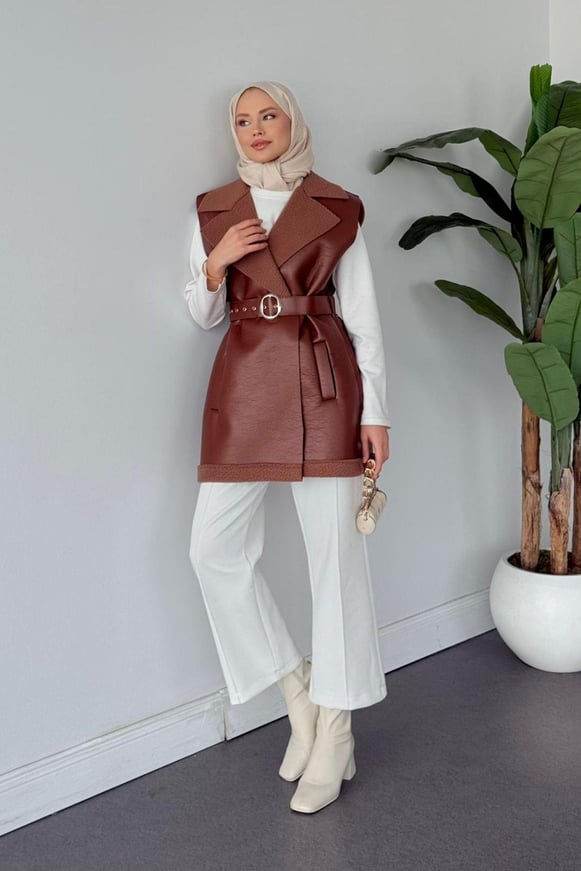 Bsf Deri Nubuk Yelek