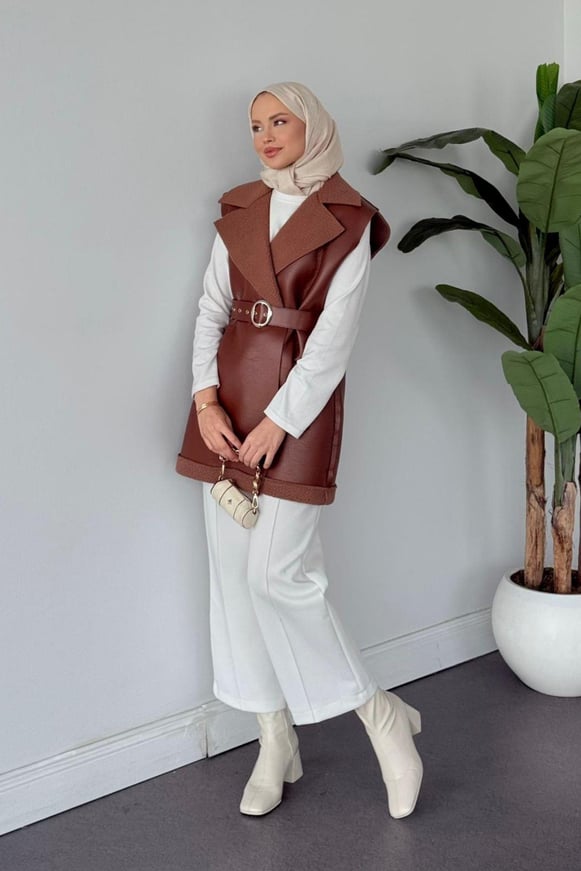 Bsf Deri Nubuk Yelek