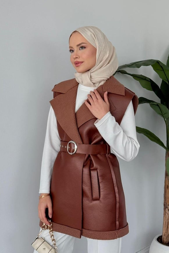 Bsf Deri Nubuk Yelek