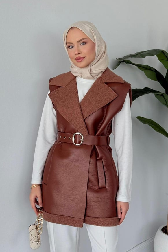 Bsf Deri Nubuk Yelek