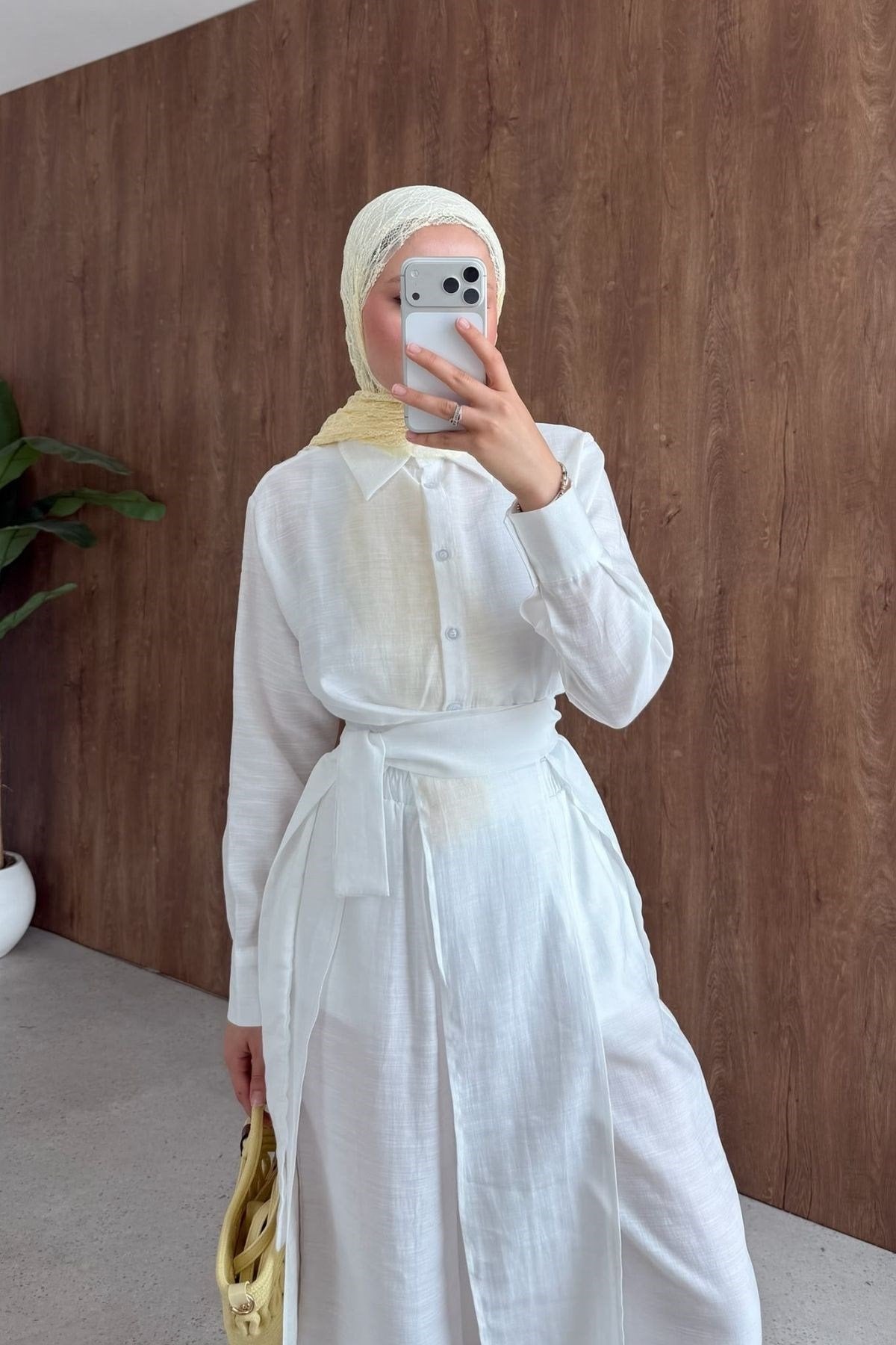 Celine Yırtmaçlı Pantolonlu Takım