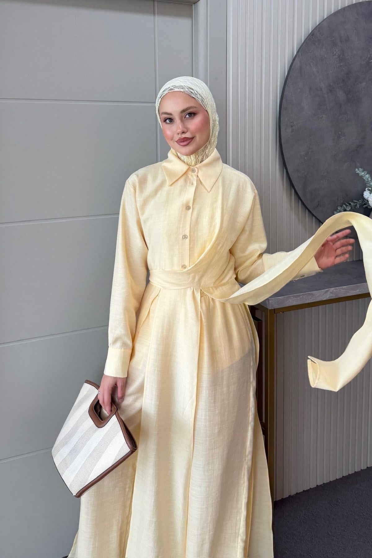 Celine Yırtmaçlı Pantolonlu Takım