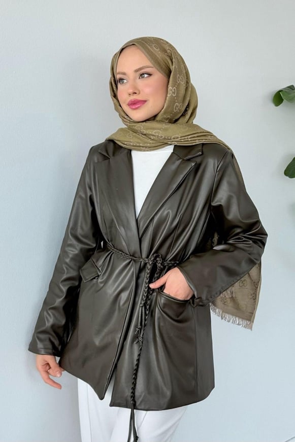 Demi Deri Blazer Ceket
