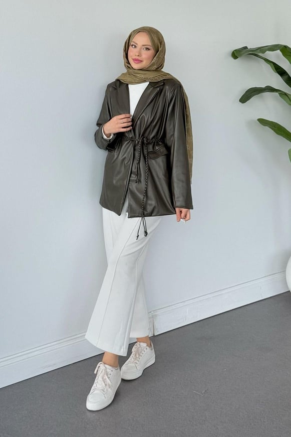 Demi Deri Blazer Ceket