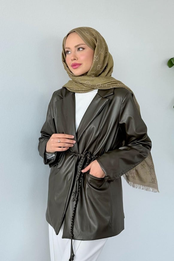 Demi Deri Blazer Ceket