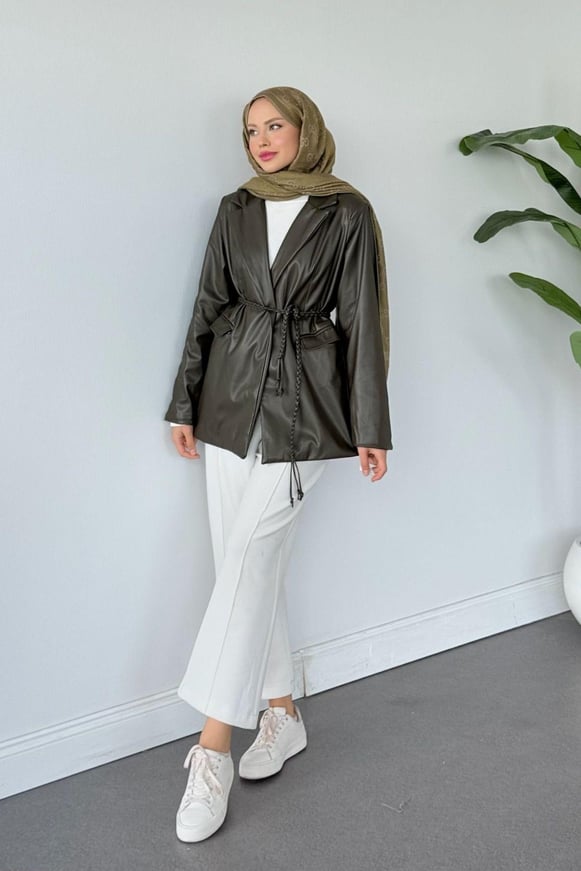 Demi Deri Blazer Ceket