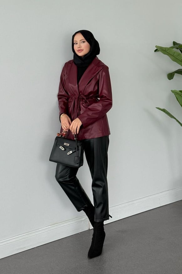 Demi Deri Blazer Ceket