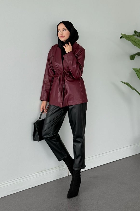 Demi Deri Blazer Ceket