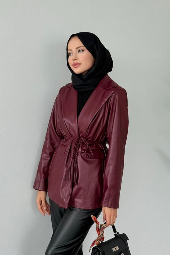 Demi Deri Blazer Ceket