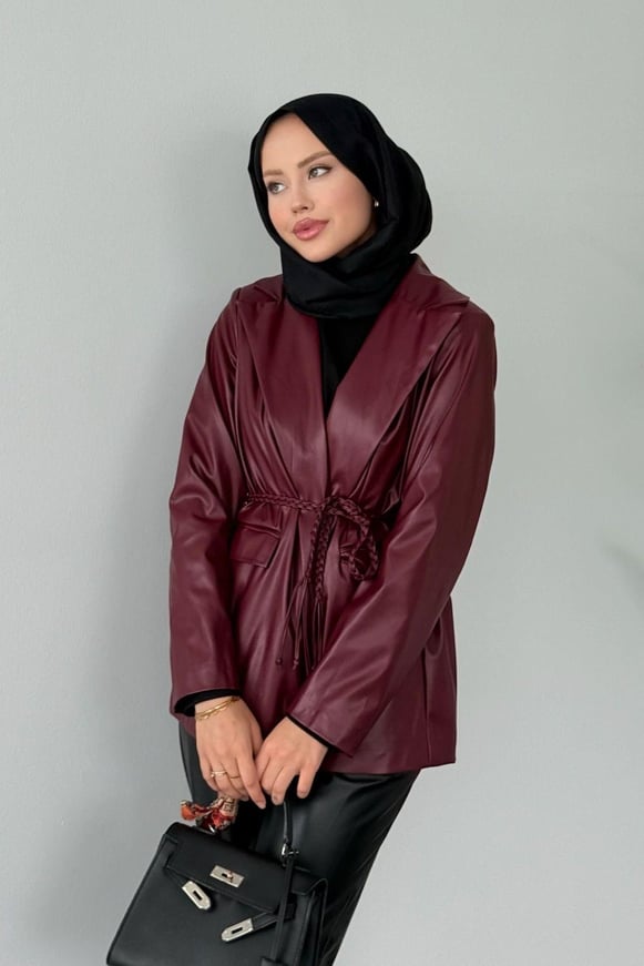 Demi Deri Blazer Ceket