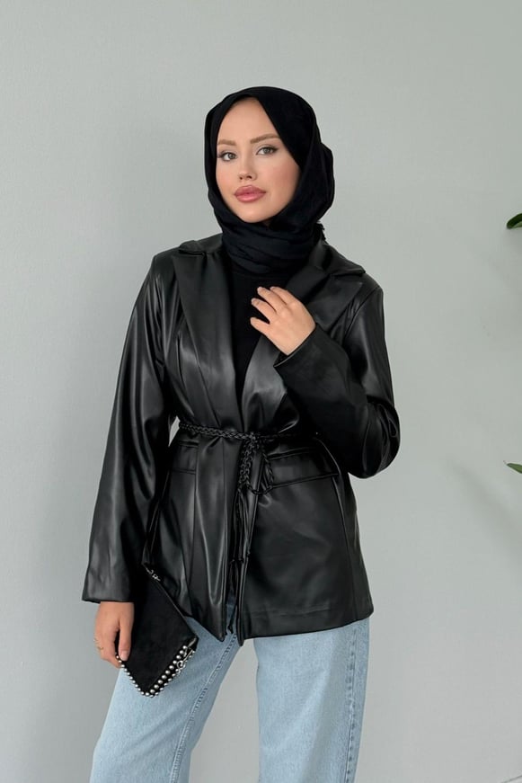 Demi Deri Blazer Ceket