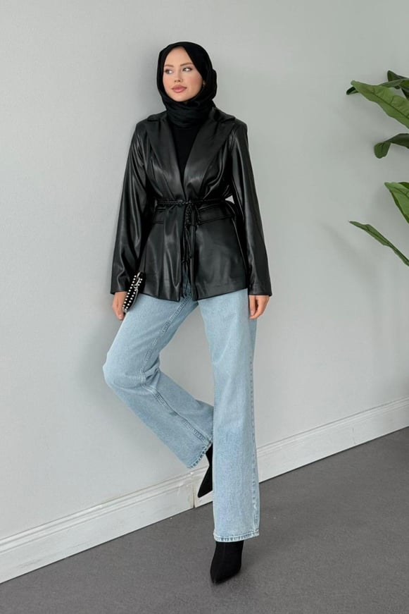 Demi Deri Blazer Ceket