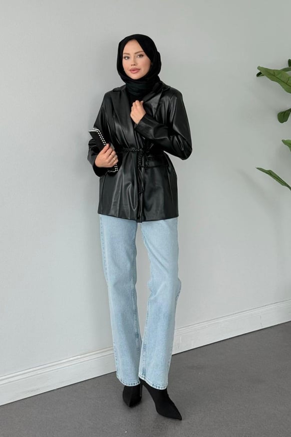 Demi Deri Blazer Ceket