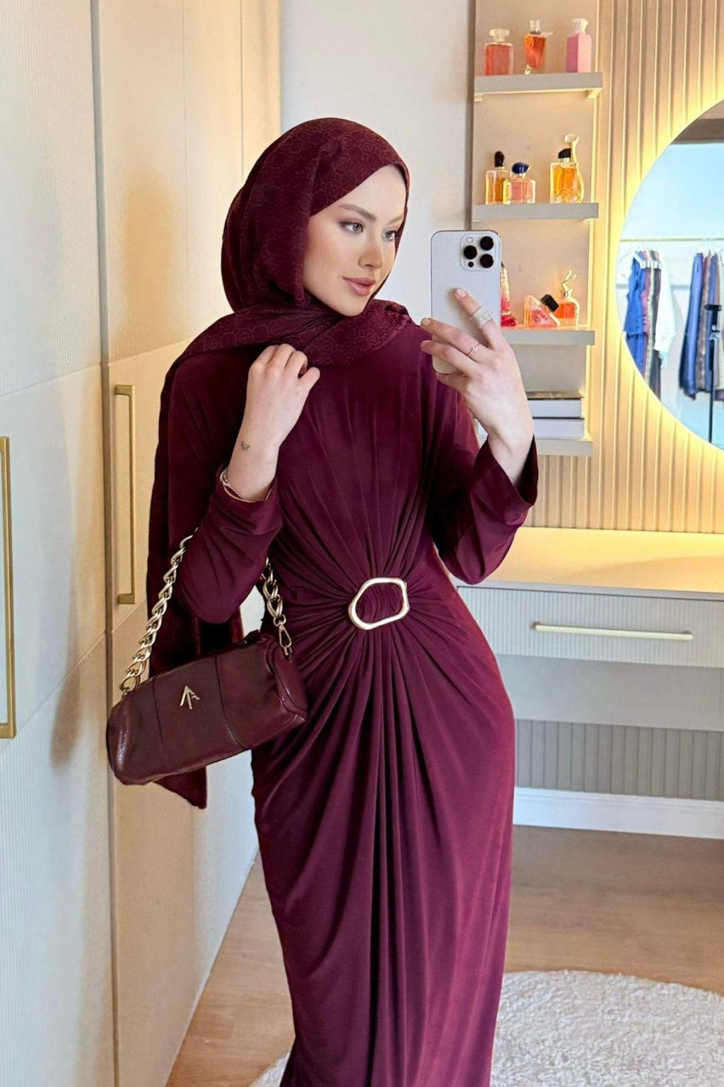 İkon Tokalı Sandy Elbise
