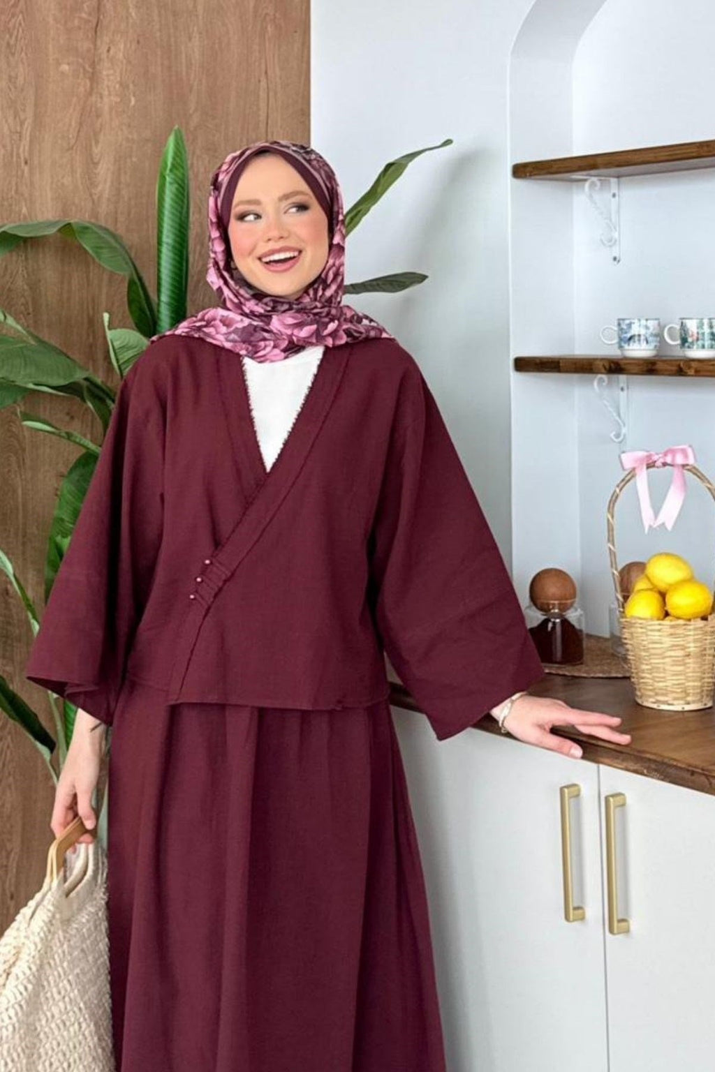 Limon Keten Etekli Takım
