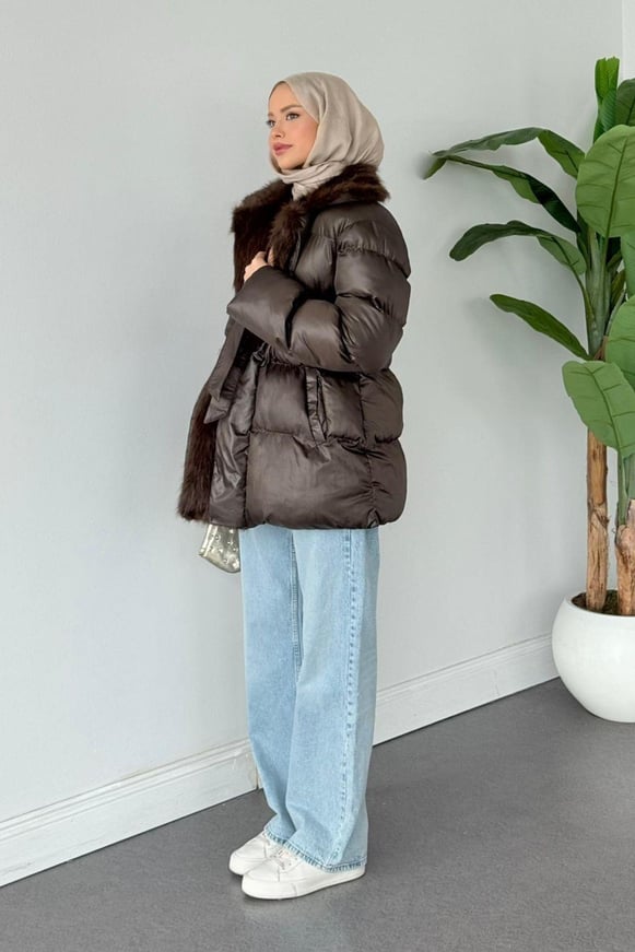 Look Şişme Kürklü Mont