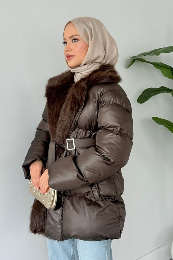 Look Şişme Kürklü Mont