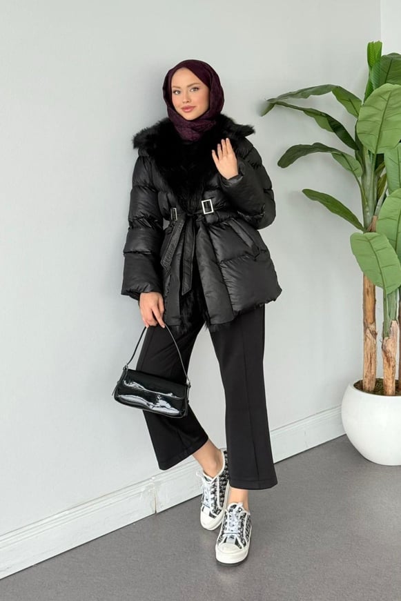 Look Şişme Kürklü Mont