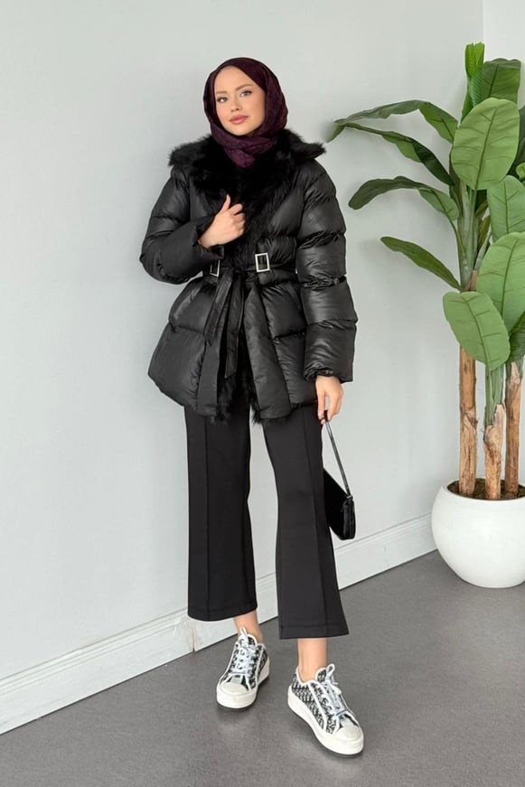Look Şişme Kürklü Mont