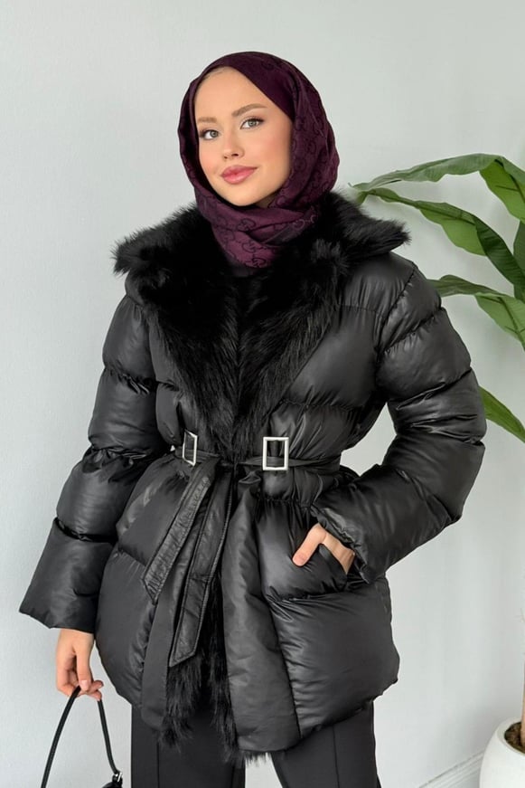 Look Şişme Kürklü Mont