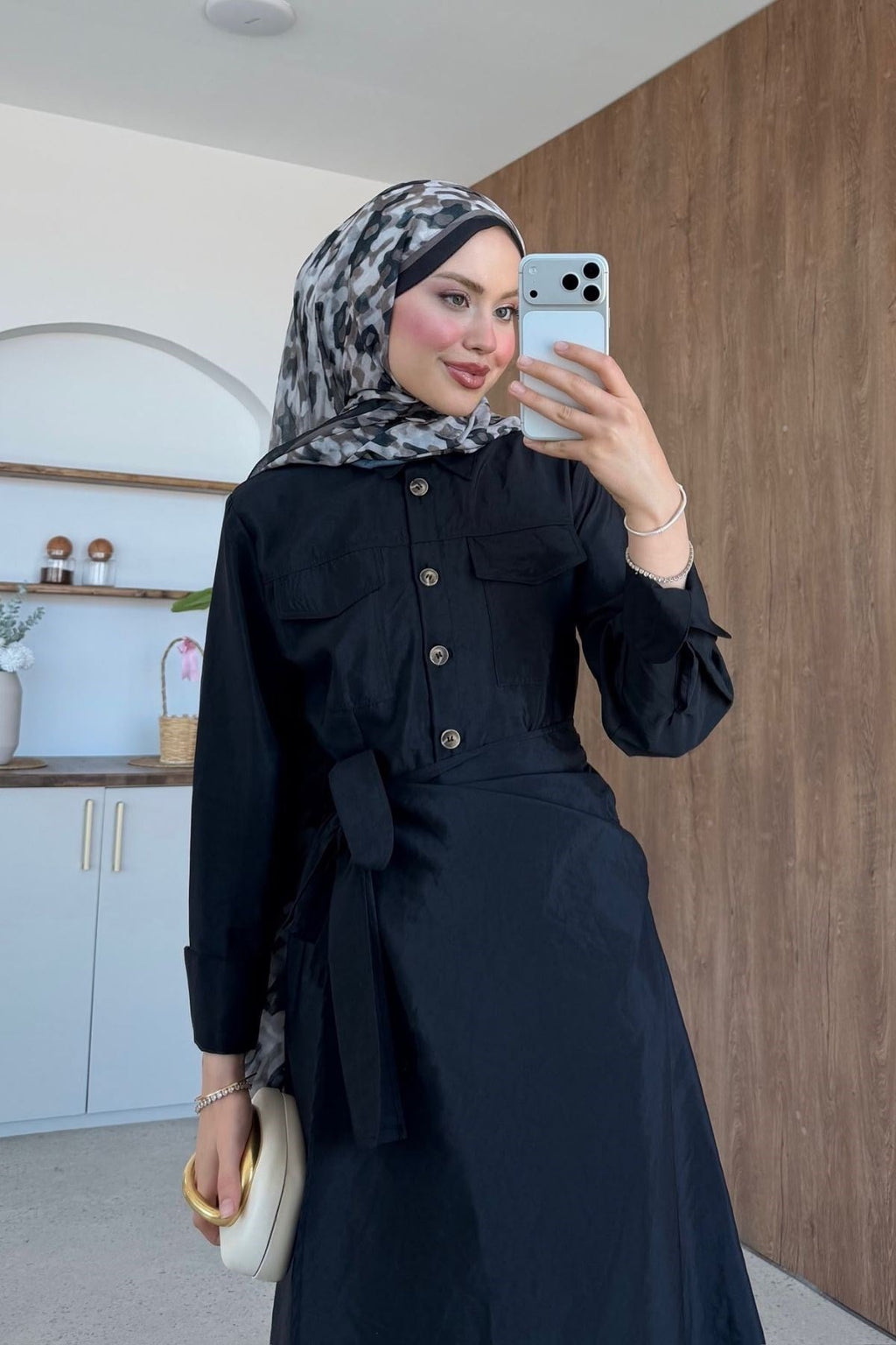 Nagihan Düğmeli Elbise
