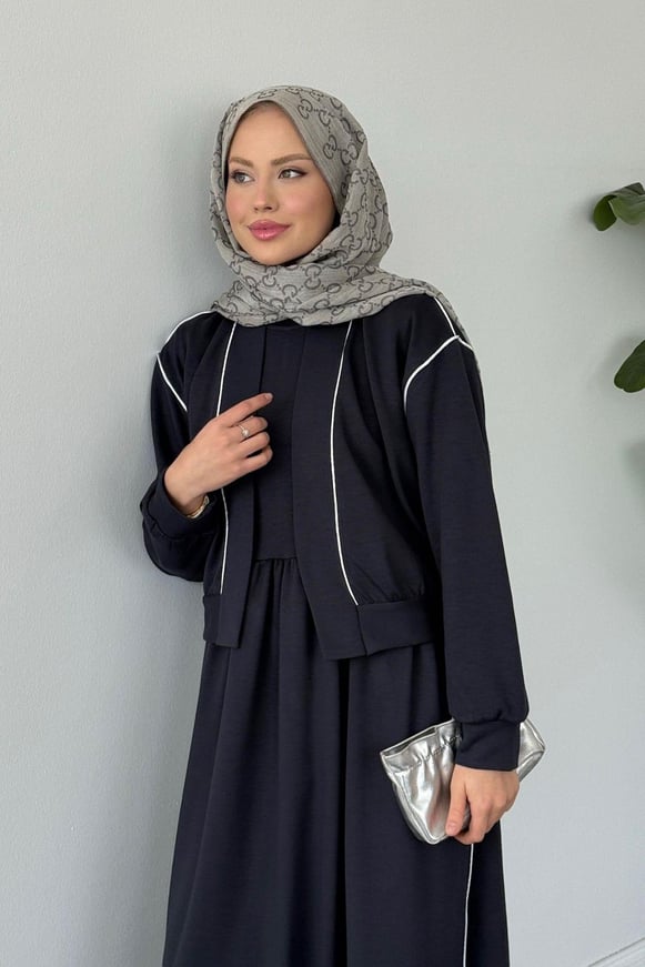 Syon Jileli Pamuklu Elbise