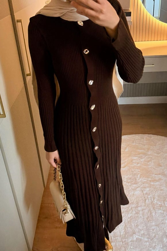 Viyana Fitili Triko Elbise