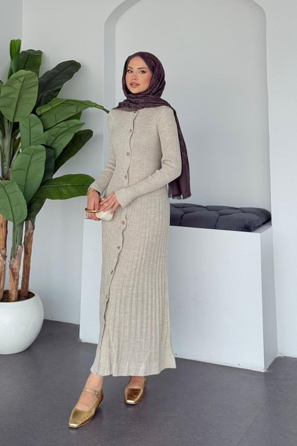 Viyana Fitili Triko Elbise