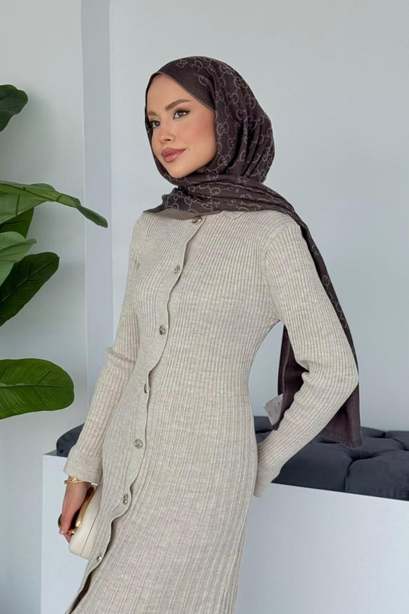 Viyana Fitili Triko Elbise