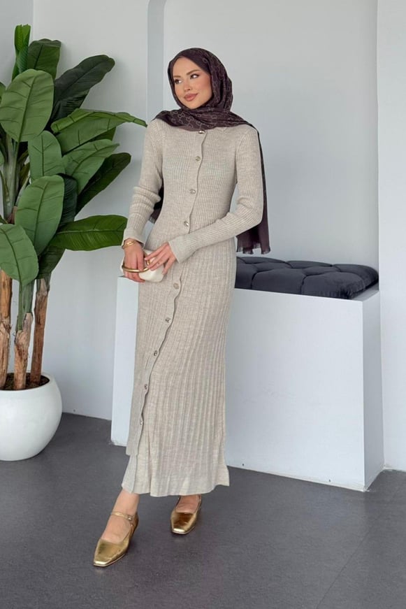 Viyana Fitili Triko Elbise