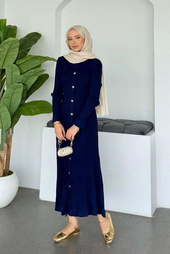 Viyana Fitili Triko Elbise