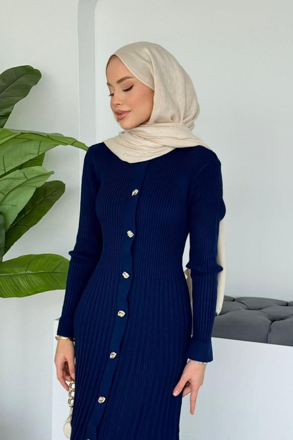 Viyana Fitili Triko Elbise