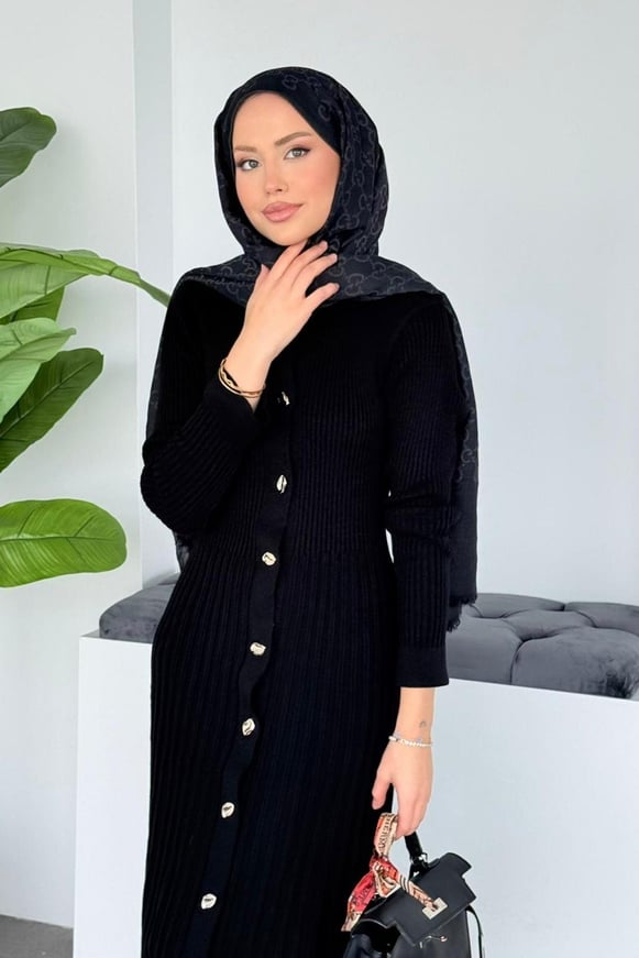 Viyana Fitili Triko Elbise