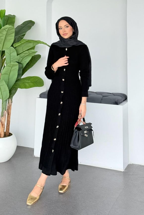 Viyana Fitili Triko Elbise